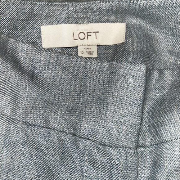 LOFT Gray Ankle Cropped Pants Tailored Design - Picture 2 of 7